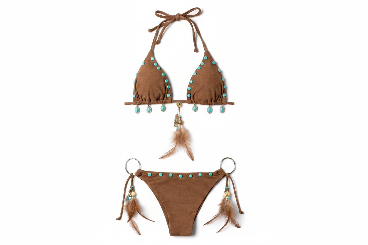 Pocahontas Bikini on White Background